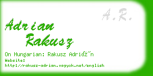 adrian rakusz business card